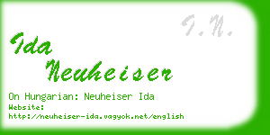 ida neuheiser business card